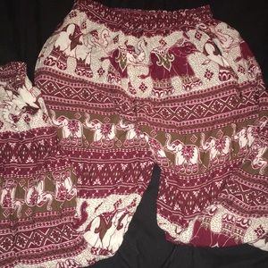 Maroon harem pant w/ pocket